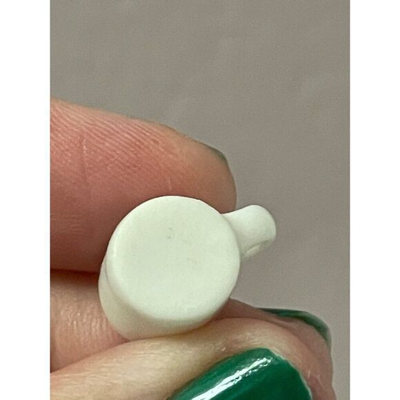 Vintage Miniature White Ceramic Coffee Mug With name Bobbie Spell Out Dollhouse - Picture 5 of 5